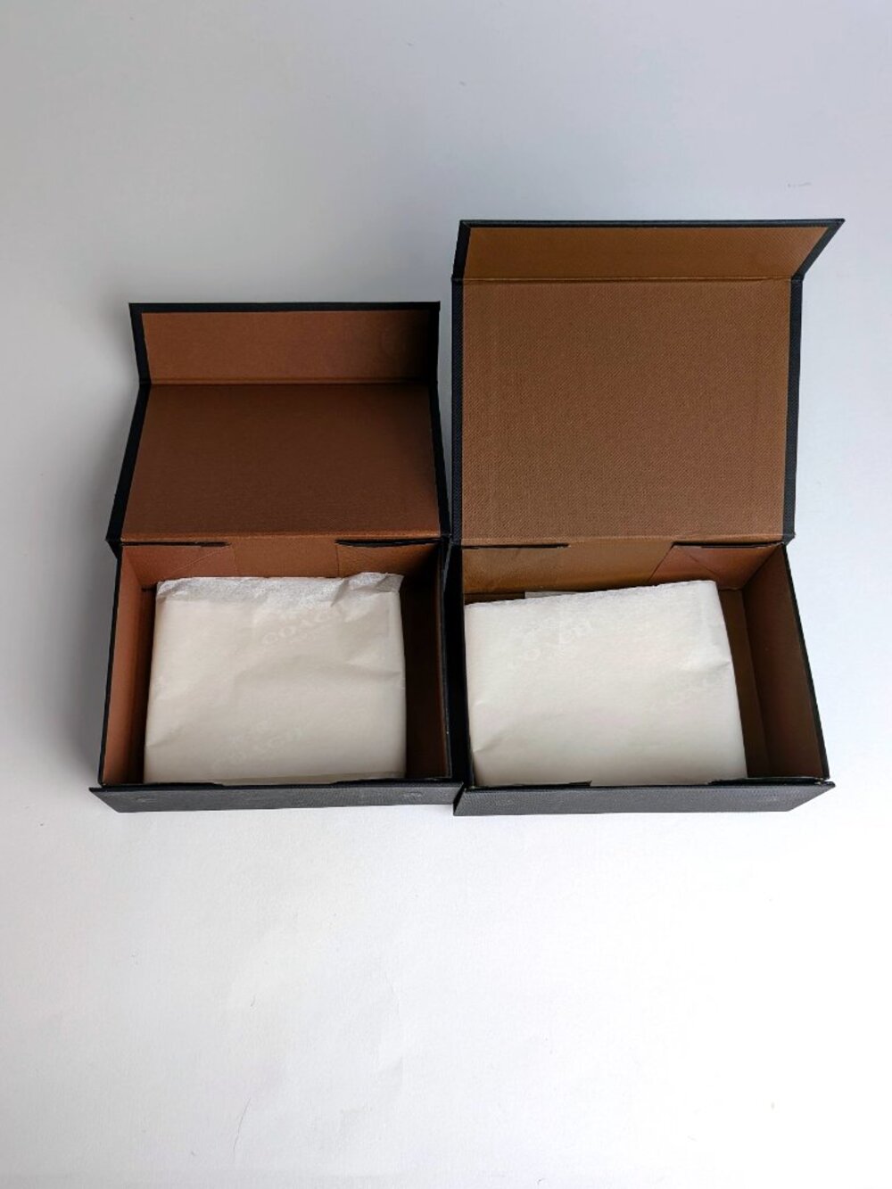 Set of 2 Authentic Coach Black & Saddle Magnetic Gift Boxes - Picture 5 of 6